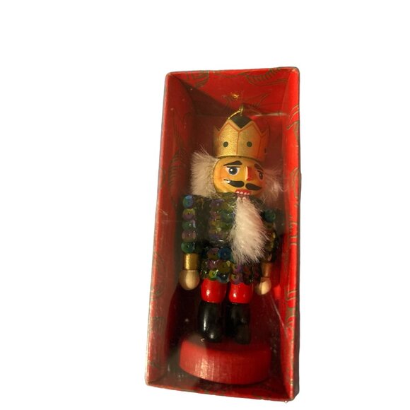Kurt Adler Sequin Nutcracker Ornament - 5" Tall Colorful Christmas Decoration - Picture 5 of 6